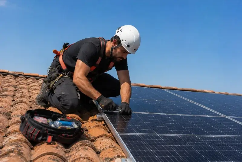 Maintenance et monitoring de panneaux solaires à Courry